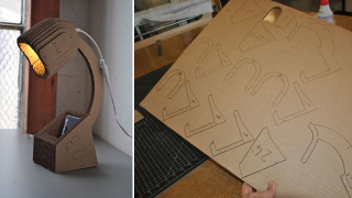 Illustration for article titled This Lamp Is Made From a Single Sheet of Cardboard